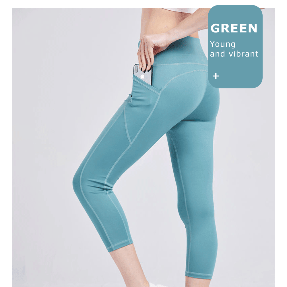 Capri Leggings for Women High Waisted Tummy Control Workout Gym Yoga Pants  with Pockets